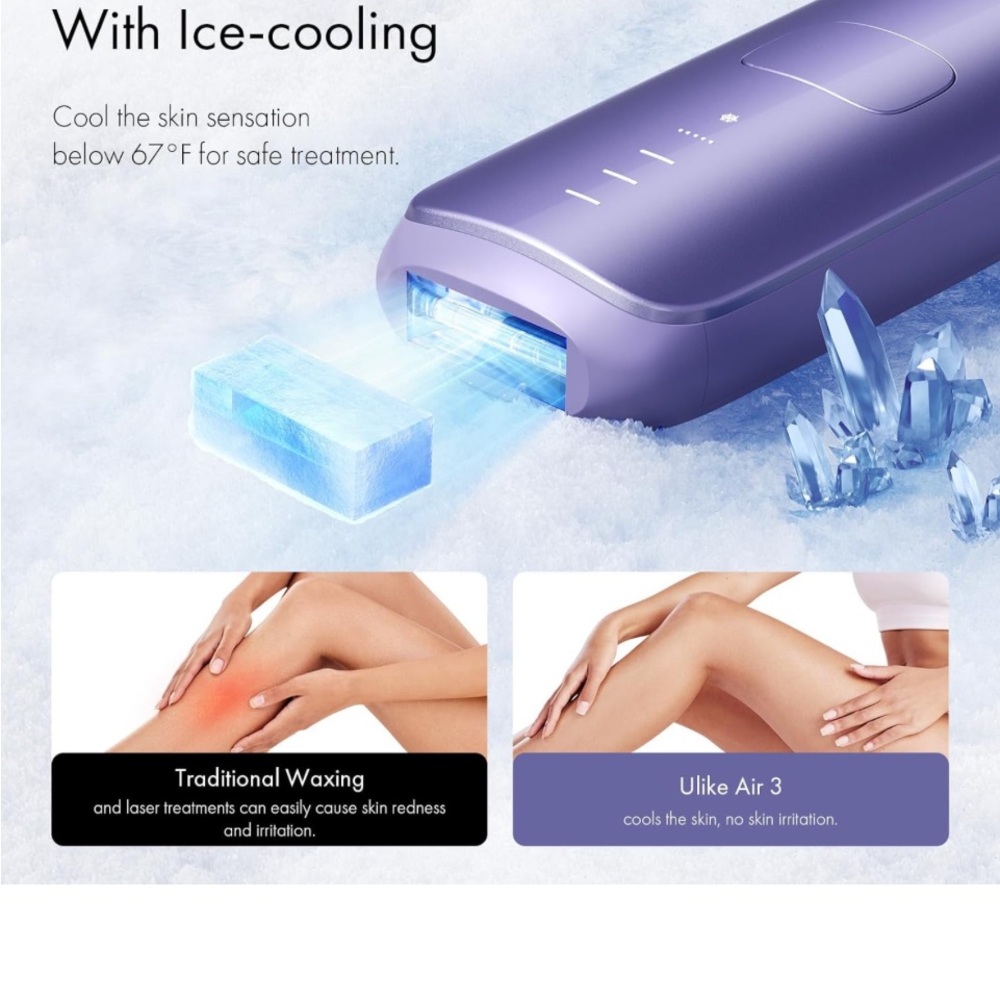 Purple Ice-Cooling Hair Removal Device
